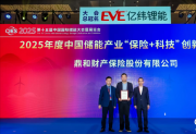 助推能源新质生产力发展——鼎和保险荣获2025年度中国储能产业“保险+科技”创新领航奖